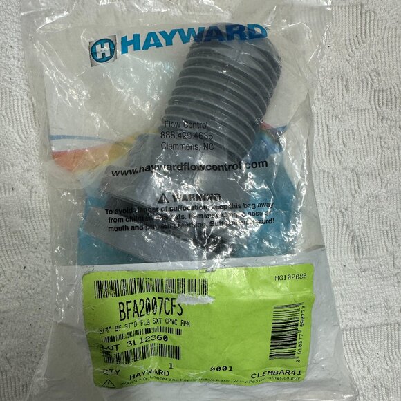 Other | Hayward Cpvc Bulkhead Fitting Class 15 Fpm Gasket 34 Socket X ...